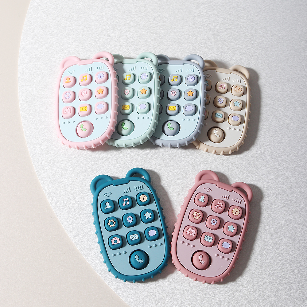 Baby Products Best - Mainan Gigitan Bayi Bentuk Ponsel Silikon,