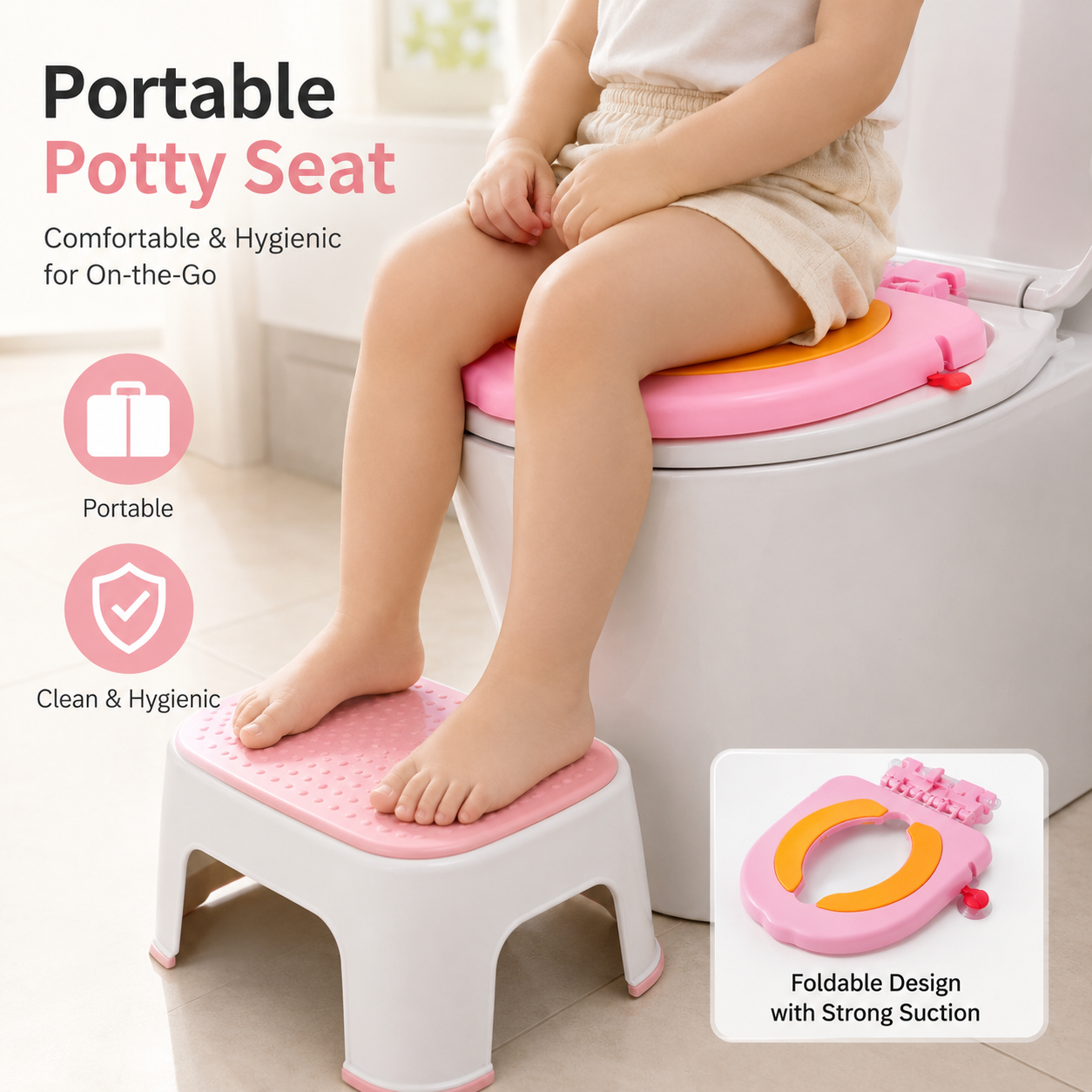 Toddler Potty Training Seat - 2 Buah Cincin Pelatihan Dudukan Toilet