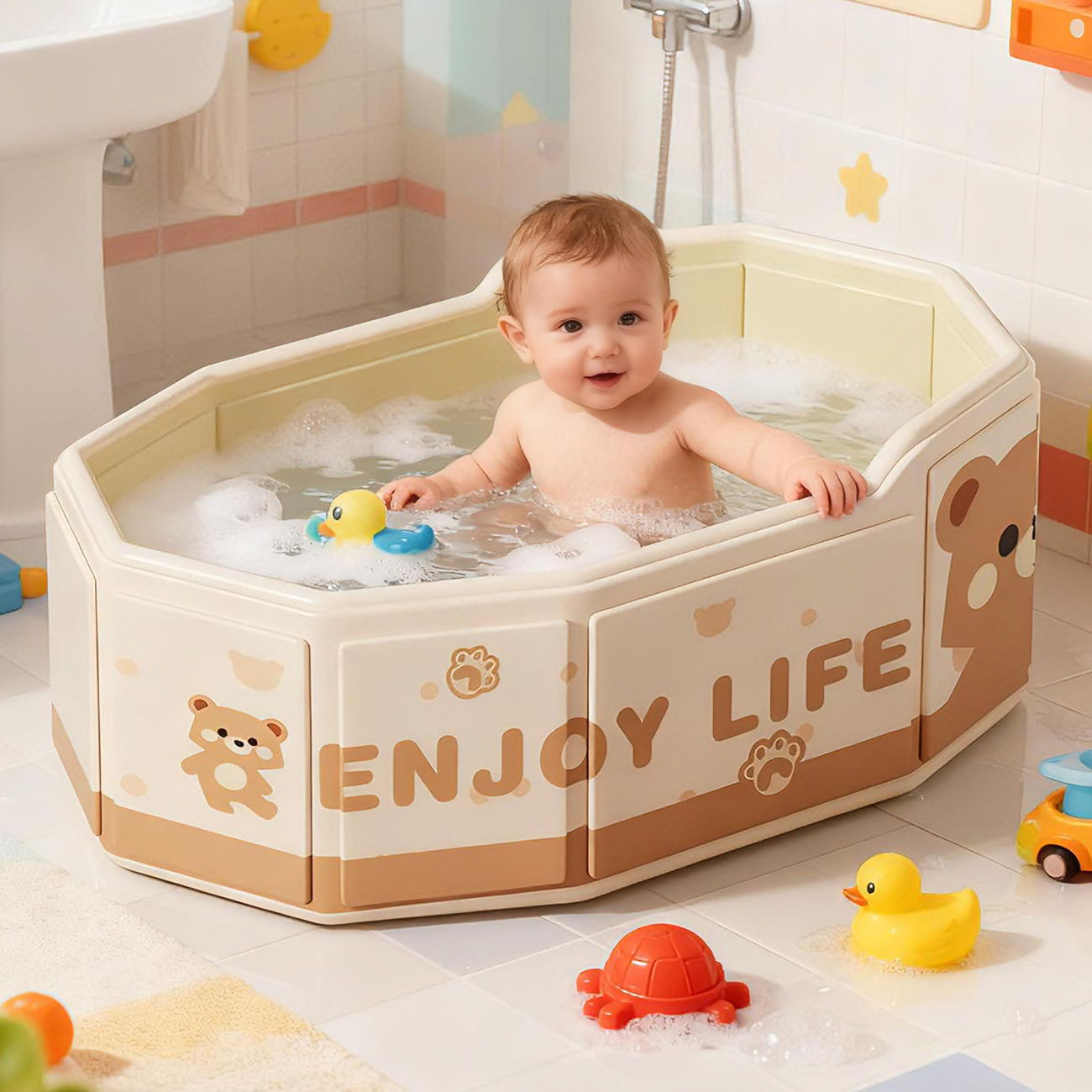 Baby Bath Tub Foldable - 1 Buah Bak Mandi Bayi Lipat
