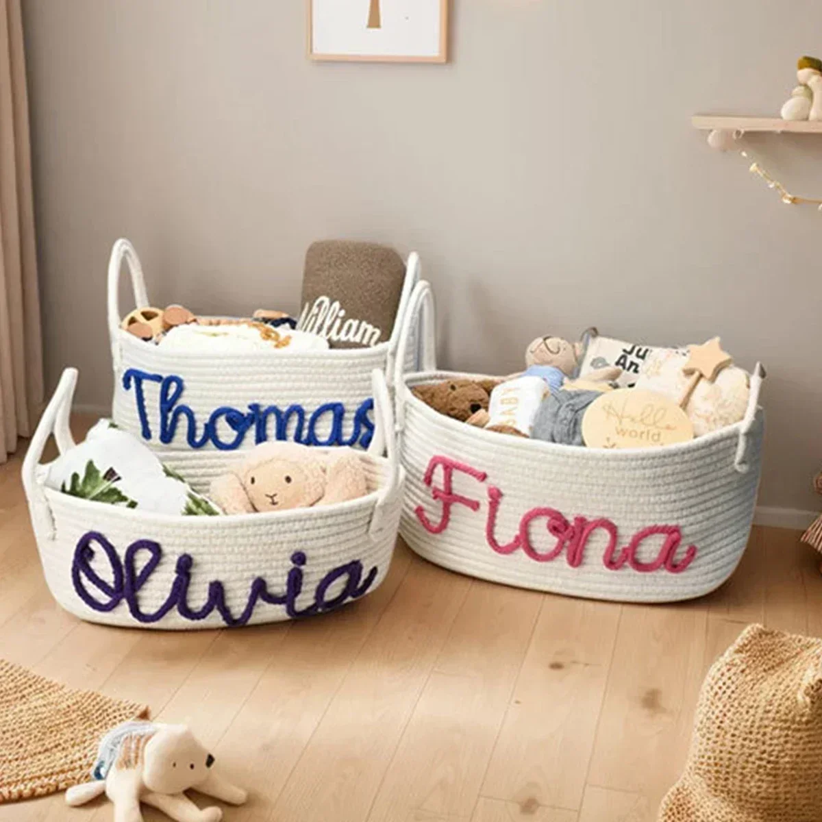 Baby Products Basket - Keranjang nama baru lahir kustom, keranjang