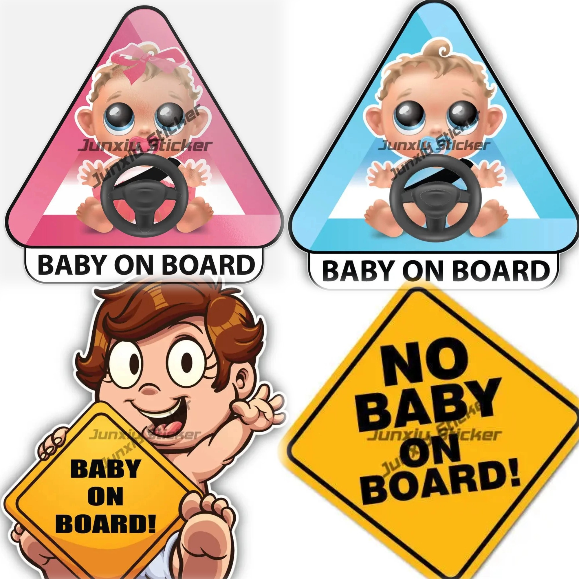 Baby Products Packaging - Stiker Vinyl Kartun Bayi di Dalam