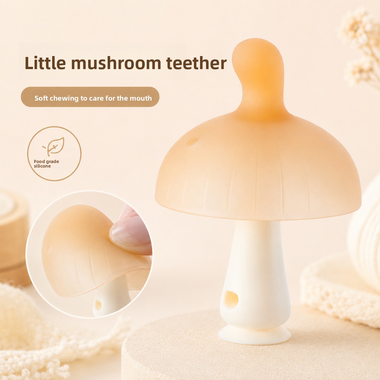 Baby Products Best - Somenie Mainan Gigitan Bayi Bentuk Jamur