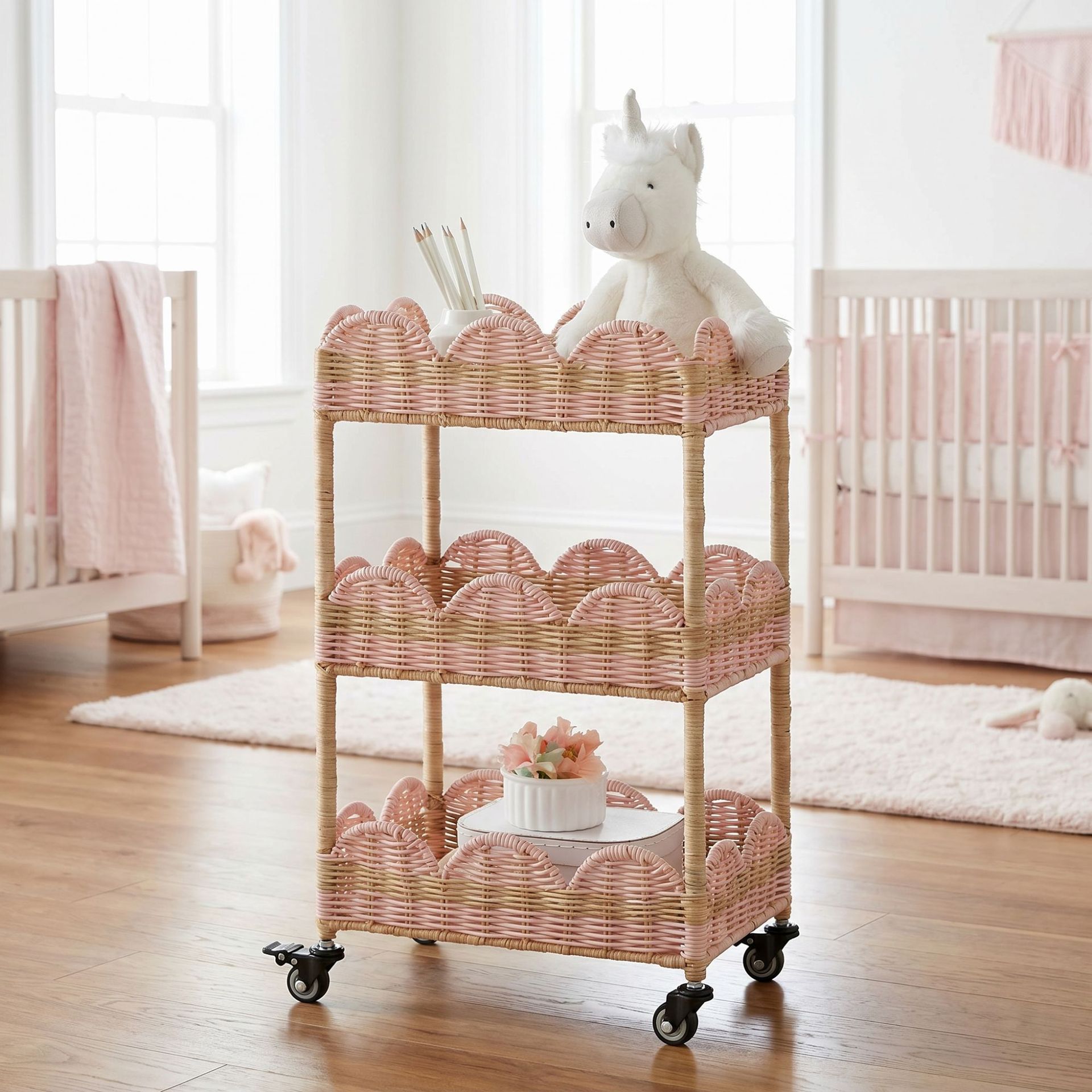 Rak penyimpanan rotan imitasi  - Baby Products Basket ulasan dan harga