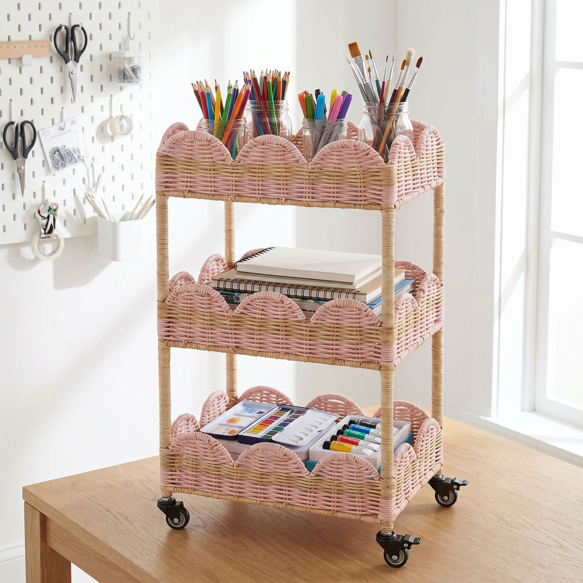 Rak penyimpanan rotan imitasi  - Baby Products Basket ulasan dan harga