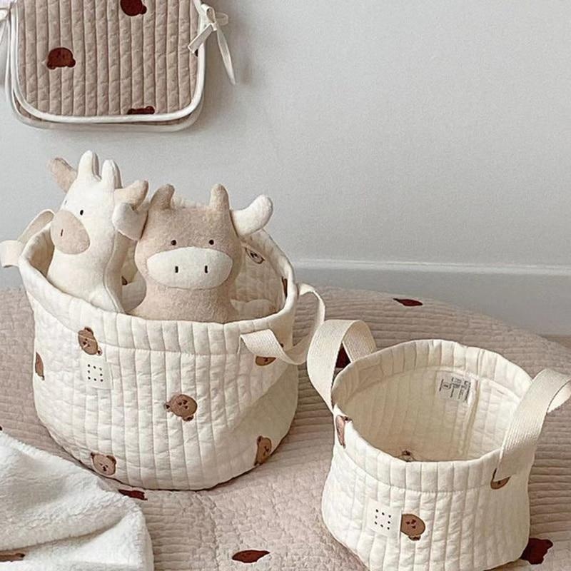 Tas popok bordir beruang lucu, - Baby Products Basket ulasan dan harga