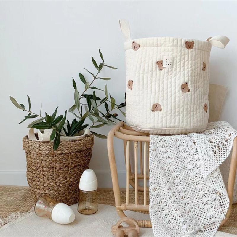 Tas popok bordir beruang lucu, - Baby Products Basket ulasan dan harga