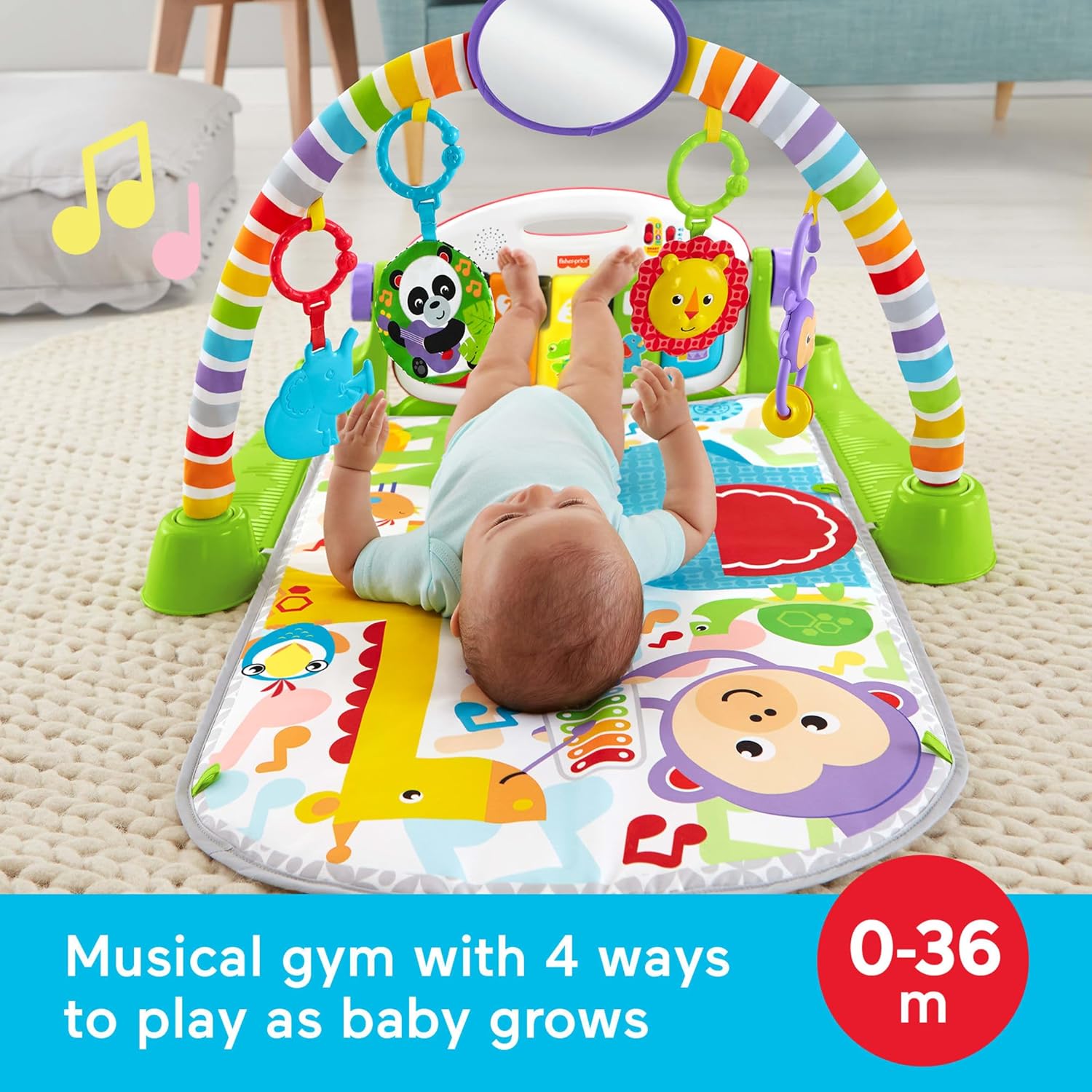 Deluxe Kick & Play Piano Gym d - Play Mat ulasan dan harga
