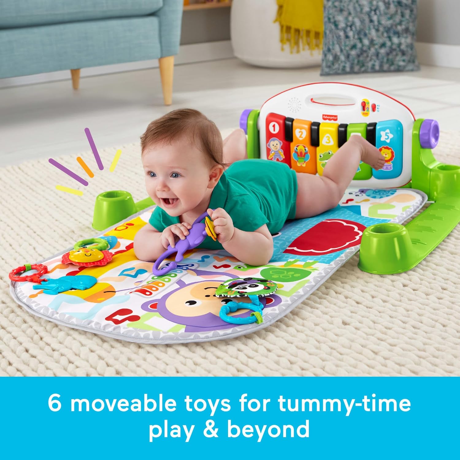 Deluxe Kick & Play Piano Gym d - Play Mat ulasan dan harga