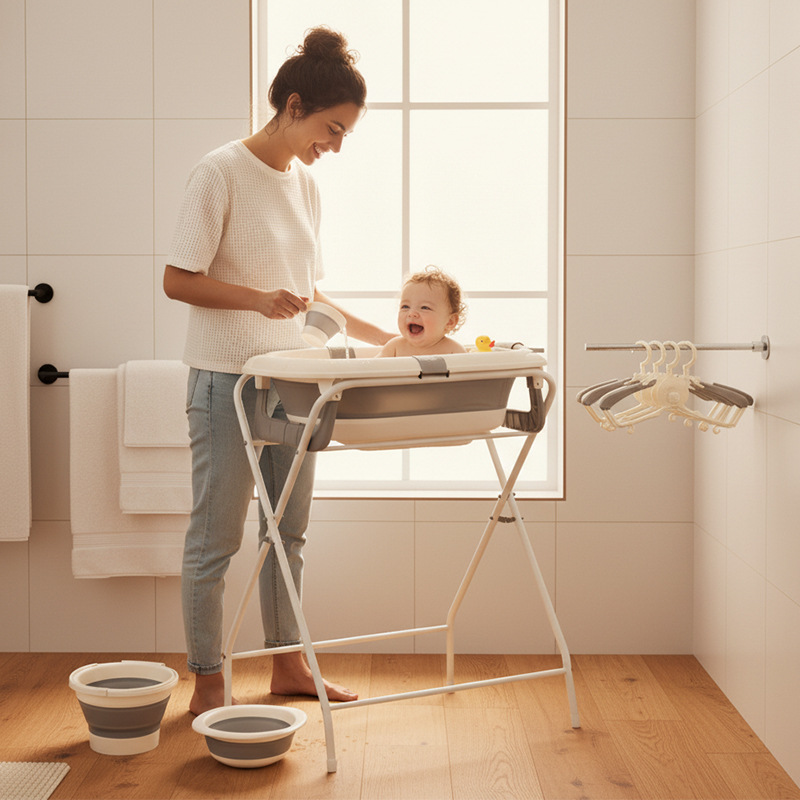 Set Mandi Bayi Lipat Serbaguna - Baby Bath Tub Foldable ulasan dan harga