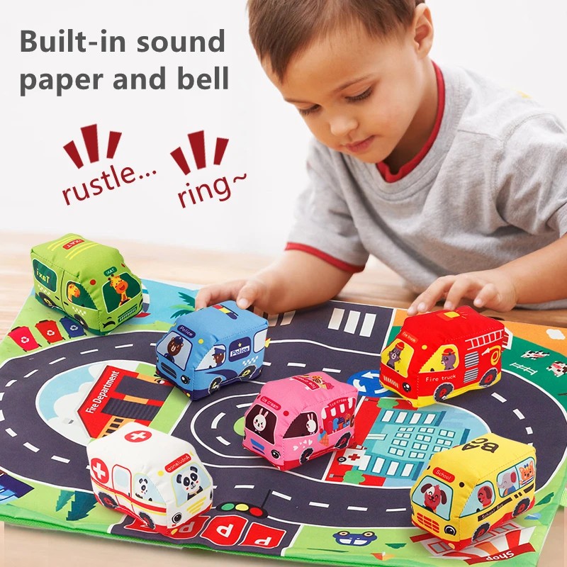 Set mainan mobil lembut, denga - Play Mat ulasan dan harga