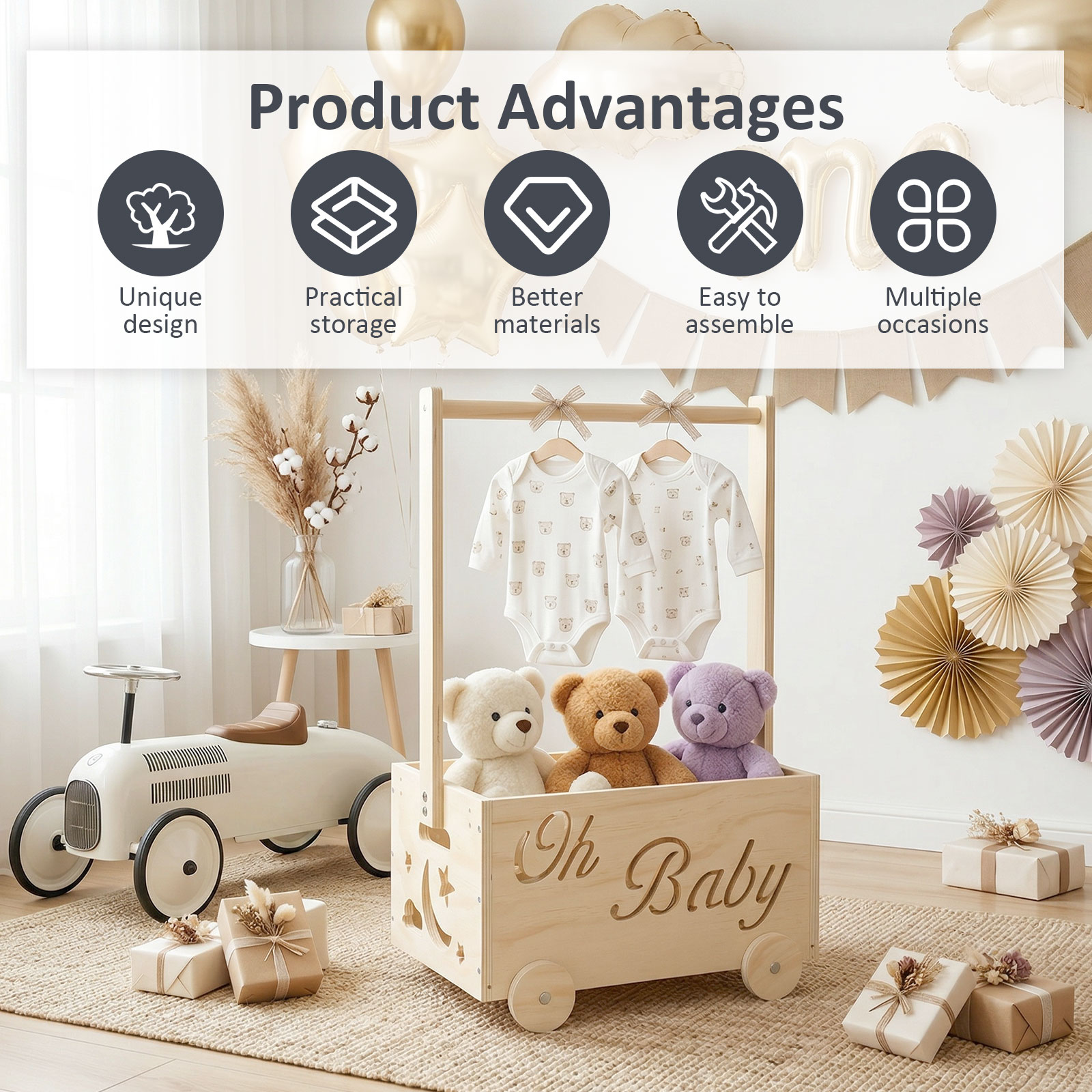 Keranjang Penyimpanan Produk B - Baby Products Basket ulasan dan harga