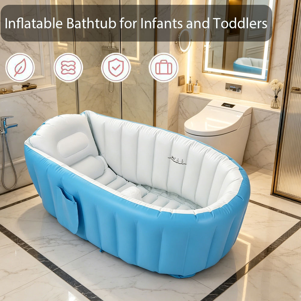 Bak Mandi Bayi Tiup dengan Pom - Baby Bath Tub Foldable ulasan dan harga