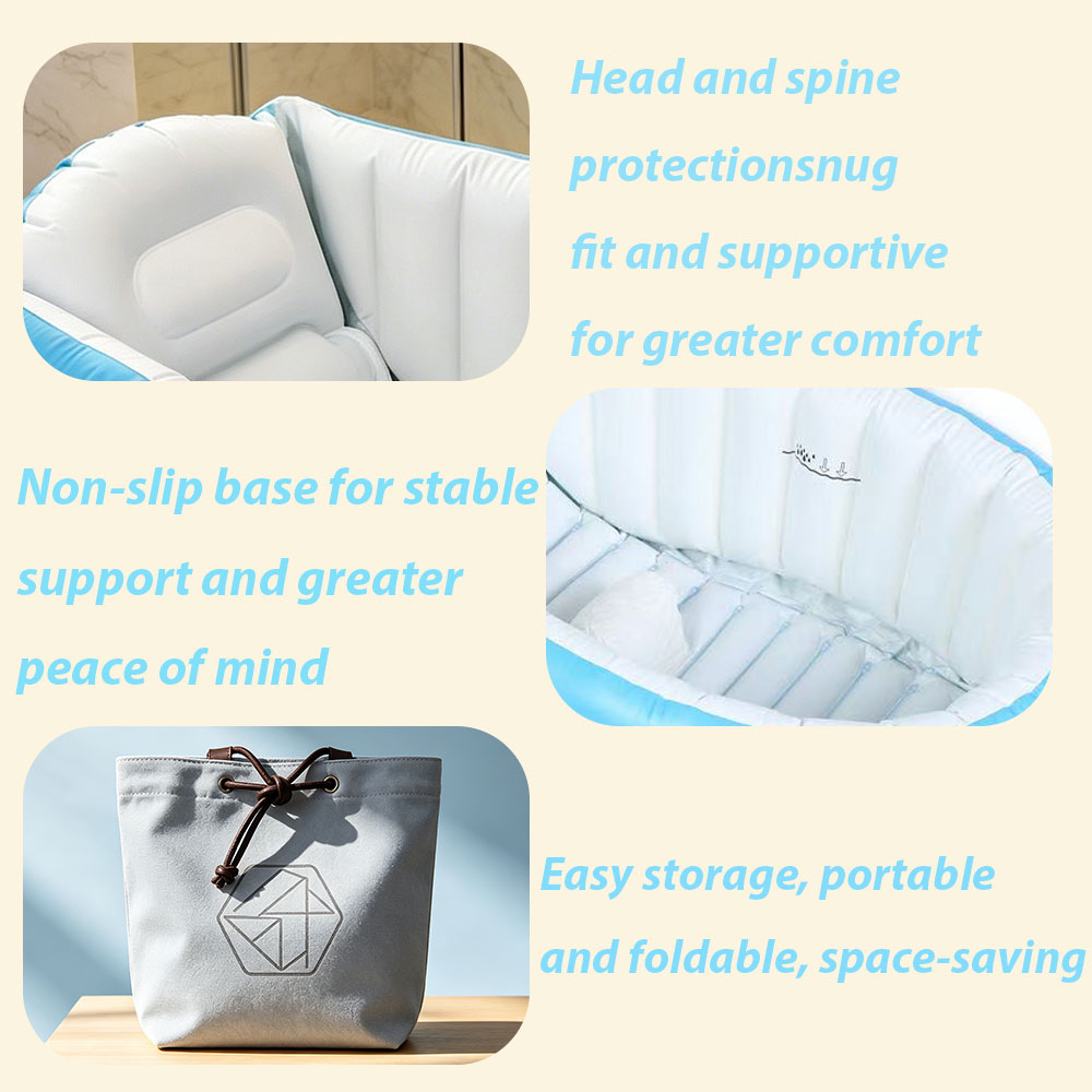 Bak Mandi Bayi Tiup dengan Pom - Baby Bath Tub Foldable ulasan dan harga