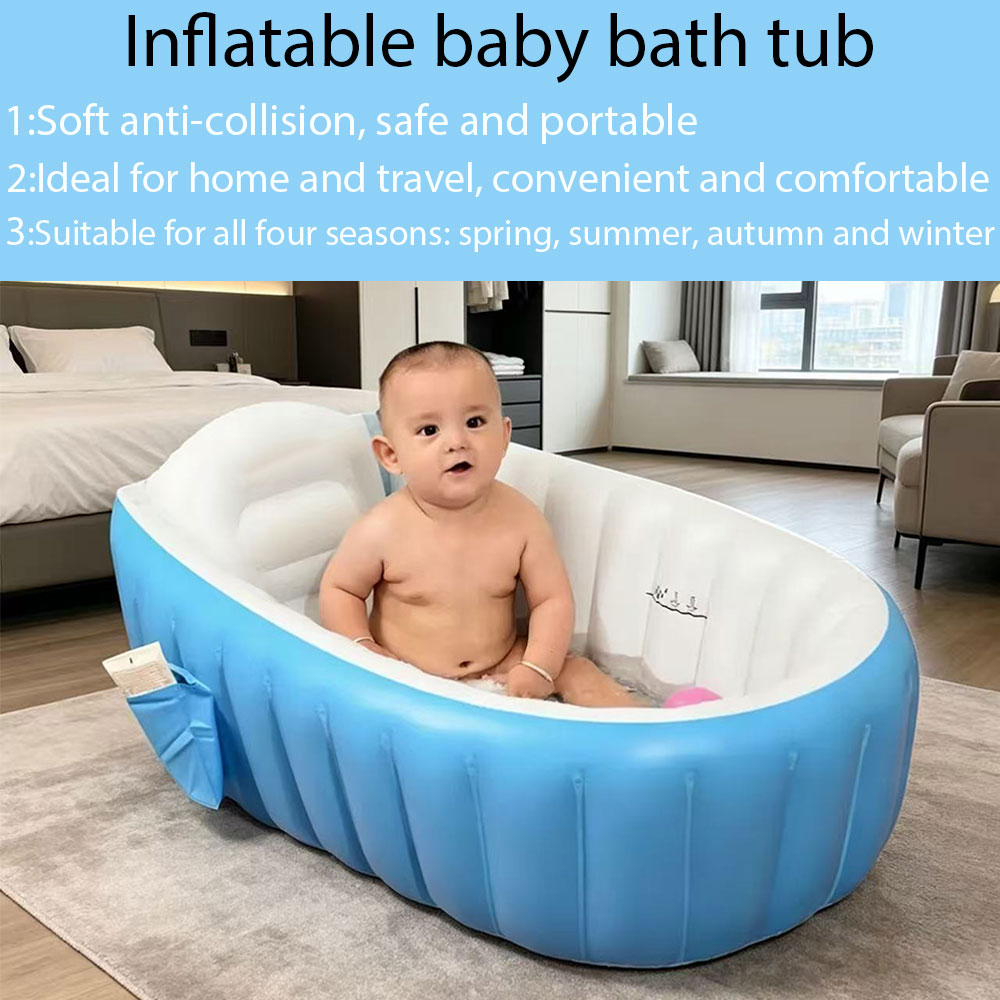 Bak Mandi Bayi Tiup dengan Pom - Baby Bath Tub Foldable ulasan dan harga