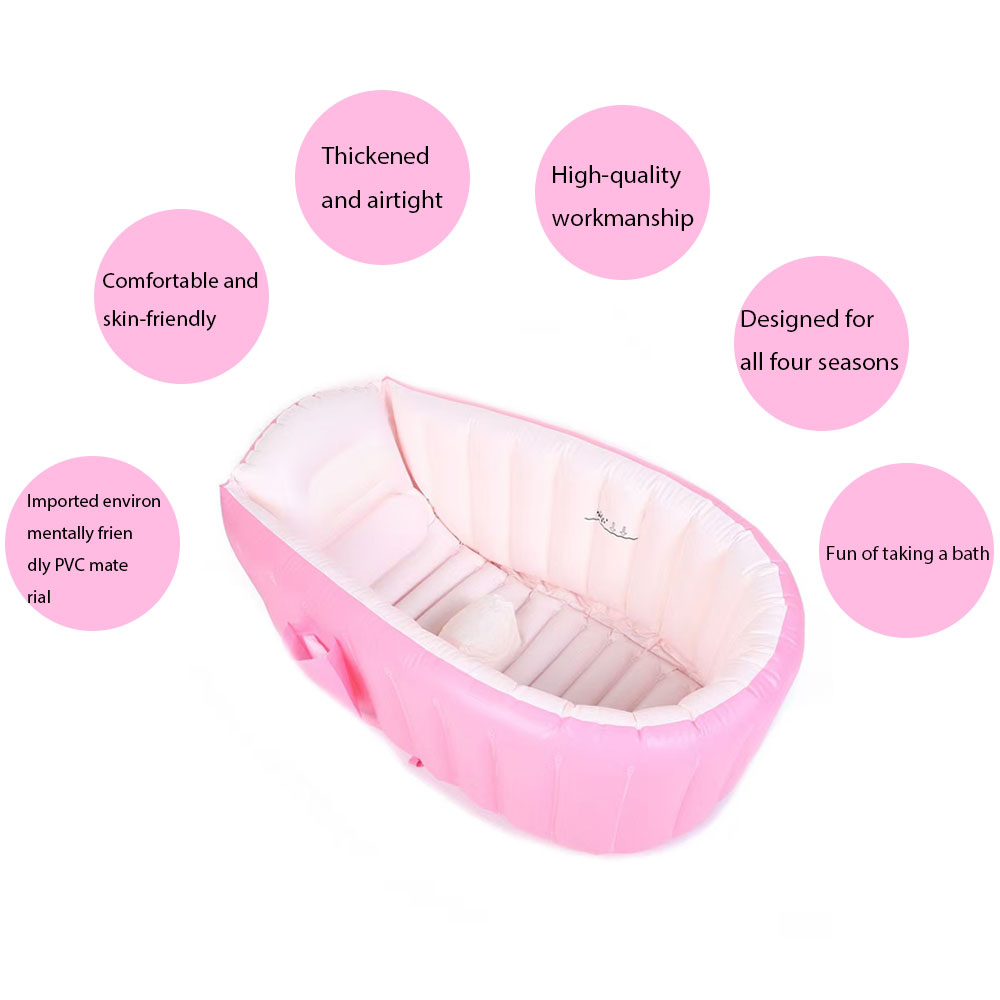Bak Mandi Bayi Tiup dengan Pom - Baby Bath Tub Foldable ulasan dan harga