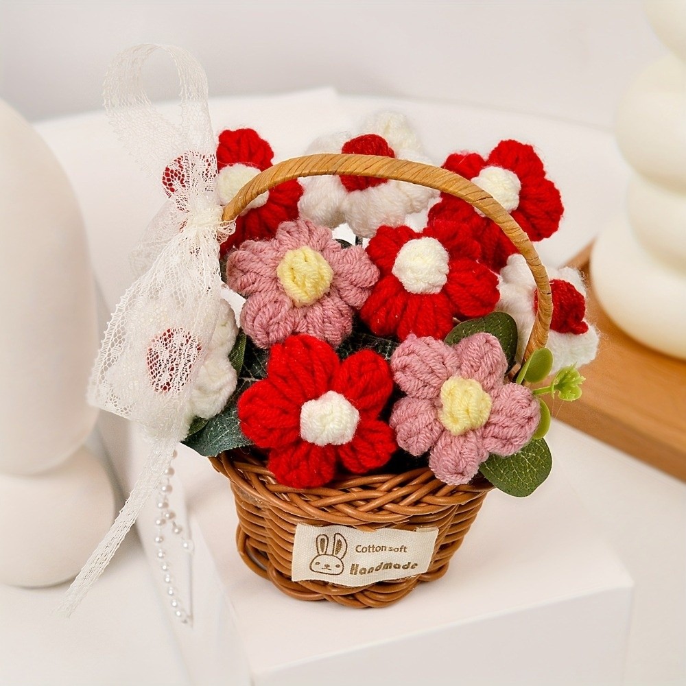 Produk Jadi Bunga Rajut Buatan - Baby Products Basket ulasan dan harga