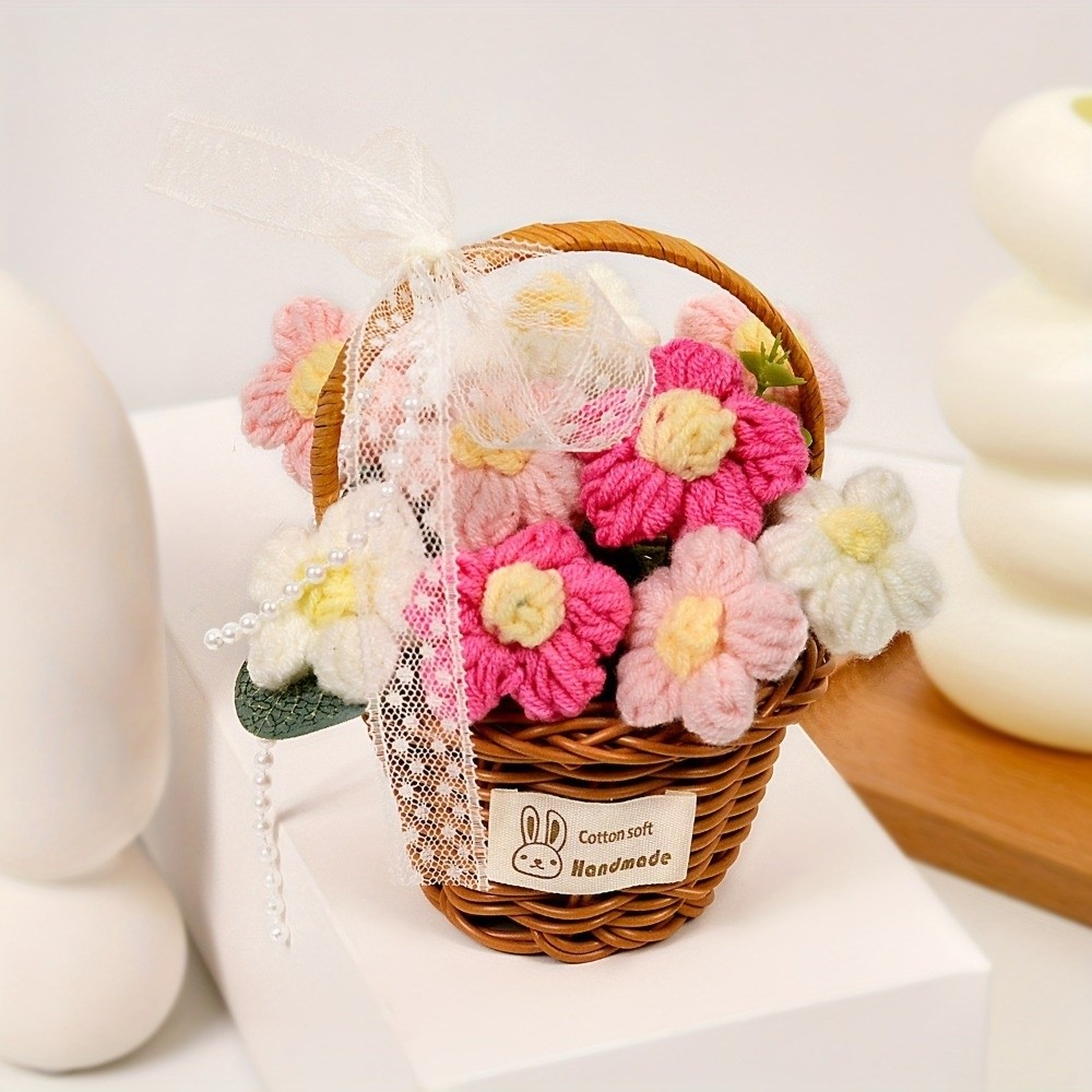 Produk Jadi Bunga Rajut Buatan - Baby Products Basket ulasan dan harga